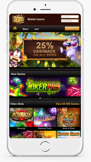 Video slots mobile game